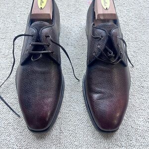 Salvatore Ferragamo Dark Brown Leather Oxfords